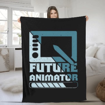 Discover Future Animator Cartoon Animator Animation Designer Fleece Blankets