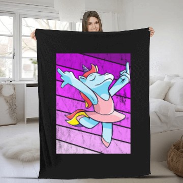 Discover Ballerina Unicorns Cute Ballet Dancer Retro Sunset Dancing Baseball Tees Fleece Blankets