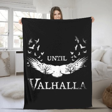 Discover Til Valhalla Fleece Blankets for men Until Valhalla Viking Odins Raven Baseball Tees