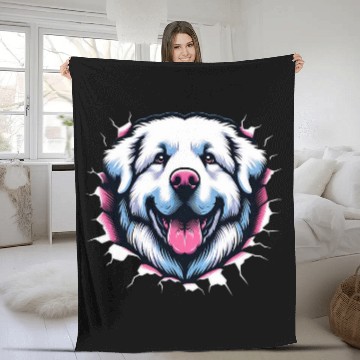 Discover Great Pyrenees Breaking Through Fleece Blankets