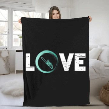 Discover Forester forest chainsaw Fleece Blankets