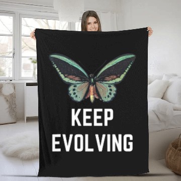 Discover Keep Evolving Butterfly Metamorphosis Cute Insect Bugs Sweet Fleece Blankets