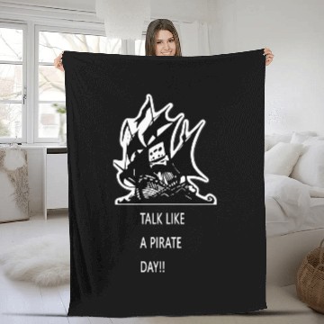 Discover Talk like a real pirate Fleece Blankets