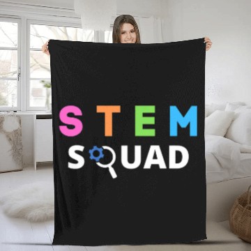 Discover STEM Squad Science Technology Engineering Math Steminist Baseball Tees Fleece Blankets