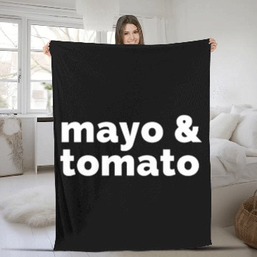 Discover Lacrosse Gift Mayo 2Tomato Sandwich Lovers Fleece Blankets