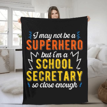 Discover Superhero 2School Secretary Funny Fleece Blankets