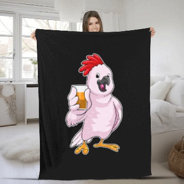 Discover Parrot Orange juice Baseball Tees Fleece Blankets