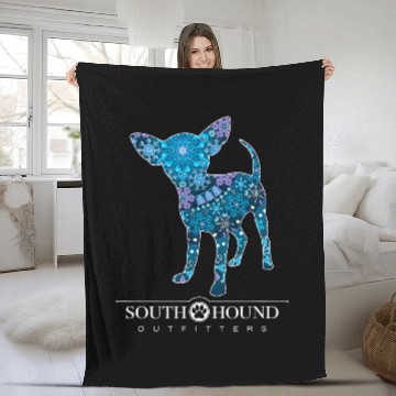 Discover Chihuahua Dog Bohemian Snowflake Pattern Fleece Blankets