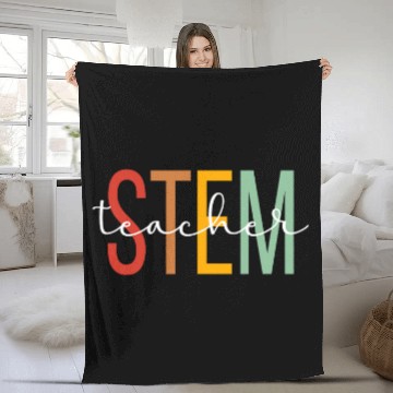 Discover STEM Teacher Science Technology Engineering Math Boho 21 Baseball Tees Fleece Blankets
