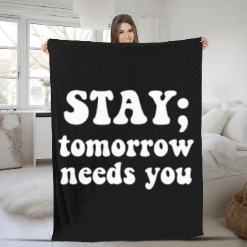 Discover Stay Tomorrow Needs You Semicolon Mental Health Depression Baseball Tees Fleece Blankets