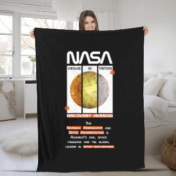 Discover Lacrosse Gift NASA Mission Venus Io Triton Worm Logo Baseball Tees Fleece Blankets
