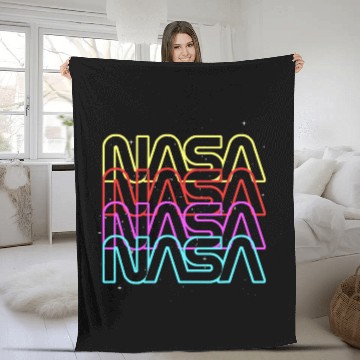 Discover Lacrosse Gift NASA Rainbow Repeat Word Worm Logo Baseball Tees Fleece Blankets