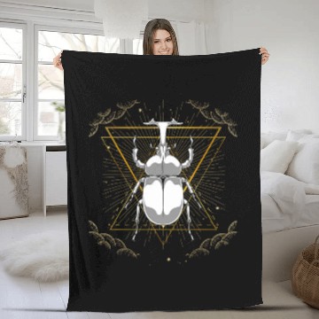 Discover Occult Insect Entomologist Beetle Animal Bug Fleece Blankets