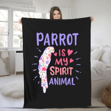 Discover Parrot Bird Spirit Animal Fleece Blankets