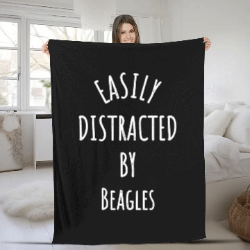 Discover Easily Distracted By Beagle Dog Baseball Tees Fleece Blankets