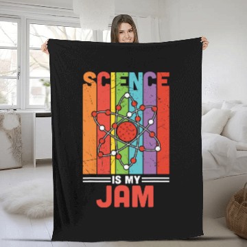 Discover Students Teacher Science My Jam 2Retro Math Science Teacher Fleece Blankets