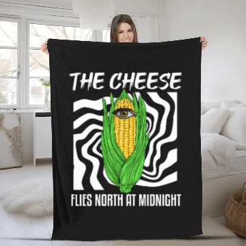 Discover The Cheese Flies North at Midnight Weirdcore Corn Farmer Baseball Tees Fleece Blankets