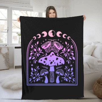 Discover Moth and Mushroom Indie Clothing Pastel Goth Cottagecore Baseball Tees Fleece Blankets