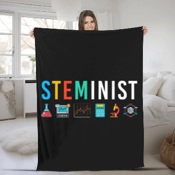 Discover STEMINIST Technology Student STEM In Engineering Math Fleece Blankets