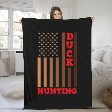 Discover Patriot Duck Hunting for DuckPheasant and Goose Hunter Fleece Blankets