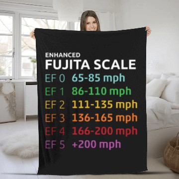 Discover Enhanced Fujita Scale Tornado Meteorologist Storm Chasing Zip Fleece Blankets