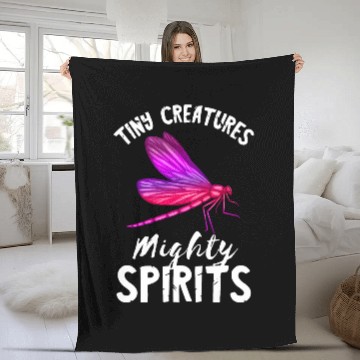Discover Tiny Creatures Mighty Spirits Nature Insect Dragonfly 21 Fleece Blankets