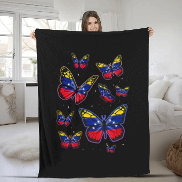 Discover Venezuela pride and culture  Butterfly version Zip Fleece Blankets