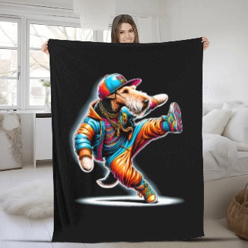 Discover Hip Hop Wire Fox Terrier Dog Dancer Baseball Tees Fleece Blankets