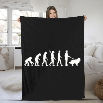Discover Evolution Border collie Fleece Blankets