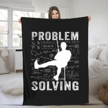 Discover Problem Solving Rock Climbing Funny Canyoneering Lovers Fleece Blankets