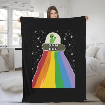 Discover Mens ALIEN GYM DAD Fleece Blankets