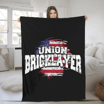 Discover Brick Layer Union Bricklayer Union Bricklayer 8 Baseball Tees Fleece Blankets
