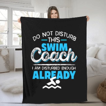 Discover Do Not Disturb This Swim Coachs Funny Coachs Fleece Blankets Present Gift Fleece Blankets