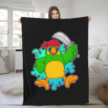 Discover Parrot Pirate Saber Fleece Blankets