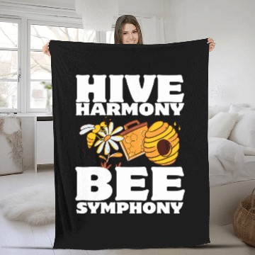 Discover Hive Harmony Bee Symphony Beekeeper Beekeeping Apiculturist Baseball Tees Fleece Blankets