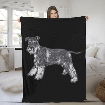 Discover Mini Schnauzer Dog Miniature Schnauzer Baseball Tees Fleece Blankets
