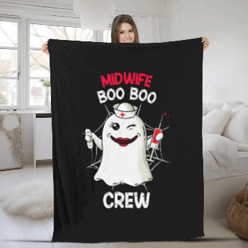 Discover Midwife Boo Boo Crew Nursing Halloween nurses Costume Fleece Blankets