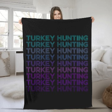 Discover Turkey Hunting Hunter Retro Zip Fleece Blankets