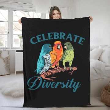 Discover Parrots Funny Bird Lover Celebrate Diversity Parrot Baseball Tees Fleece Blankets