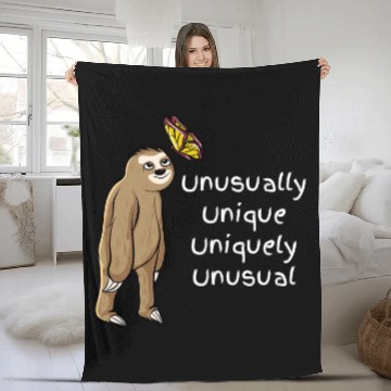 Discover Unusually uniques Uniquely Unusual 2Funny Sloth Butterfly Fleece Blankets