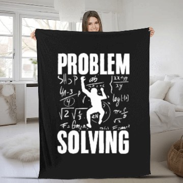 Discover Problem Solving Mathematics Bouldering Rock Climbing Zip Fleece Blankets