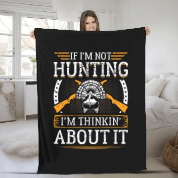Discover Turkey Hunter Thinking About Turkey Hunting Baseball Tees Fleece Blankets