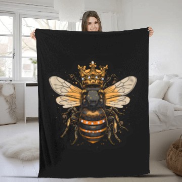 Discover Queen BeeHoney Bee Bug vintages Beekeeping Beekeeper Baseball Tees Fleece Blankets