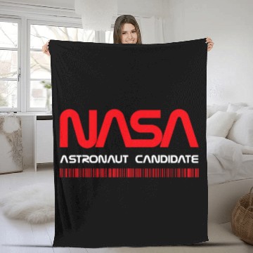 Discover Lacrosse Gift NASA Worm Logo Astronaut Candidate Baseball Tees Fleece Blankets