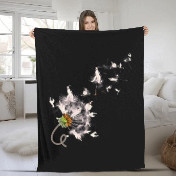 Discover Floral Dog Lover Flower Cute Dandelion Border Collie Baseball Tees Fleece Blankets