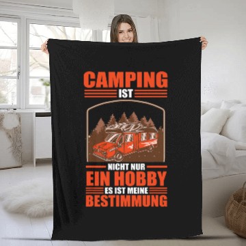 Discover Hobbycamper Motorhomes Caravan Camping Zip Fleece Blankets