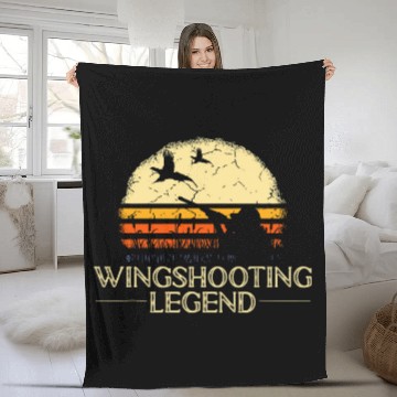 Discover Pheasant Hunting Wingshooting Legend Upland Bird Hunting Zip Fleece Blankets