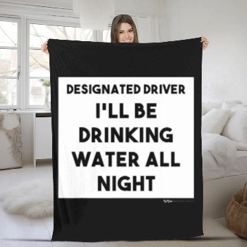 Discover Designated Driver Ill Be Drinking Chauffeur Word Design Fleece Blankets