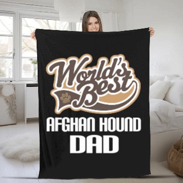 Discover Mens Afghan Hound Dog Dad Gift Fleece Blankets
