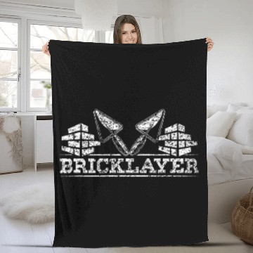 Discover Bricklayer Brick Bricklaying Mason Fleece Blankets